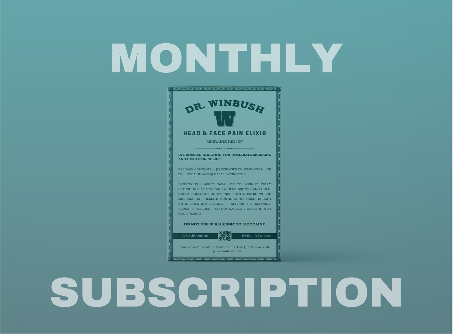 Head & Face Pain Elixir Subscription - 1 Package Per Month